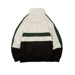 Unisex Jacket Vintage Sports Jacket Loose Half Zipper Pullover Coat