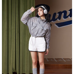 Unisex Jacket Stand Collar Jacket Sun Protection Top Women's Short Sports Jacket