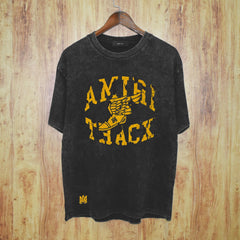 Amiri Washed Distressed T Shirt Printed Trendy Pure Cotton