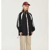 Unisex Jacket Vintage Sports Top Men's and Women's Coats Loose Casual Stand-up Collar Jacket