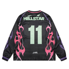 Hellstar Long Sleeve Shirts Hip-hop loose oversize
