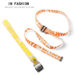 Off White Belt Embroidered Metal Head Belt