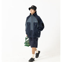 Unisex Jacket Vintage Hooded Hooded Jacket Outdoor Jacket Coat
