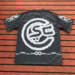Street T Shirts Washed Old Oversize Hip Hop Skateboard Anime Print Short Sleeve