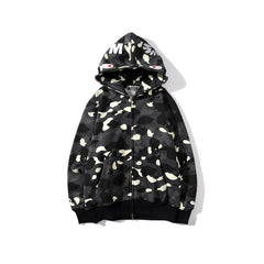 Bathing Ape Hoodie Men's and Women's Luminous Spot Camouflage Sweater