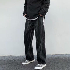 Men Jeans Loose Straight Straight-Leg Wide-Leg Pants