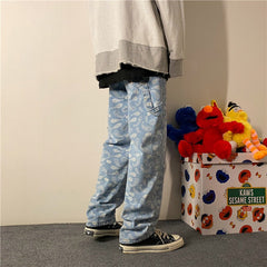 Men Jeans Straight Spring and Autumn Jeans Trousers