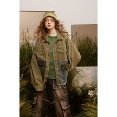 Unisex Jacket Vintage Denim Jacket for Men and Women Couple Washed Jacket Coat