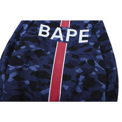 Bathing Ape Hoodie Autumn Hip Hop Shark Blue Cardigan Zipper Hooded Sweater