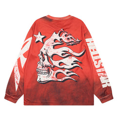 Hellstar Long Sleeve Shirts Hip-hop loose oversize