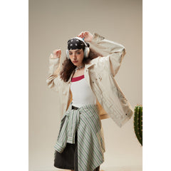 Unisex Jacket Vintage Loose Lapels Padded Shoulder Jacket