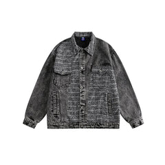 Unisex Jacket Spring and Autumn Denim Jacket Men and Women Loose Overalls