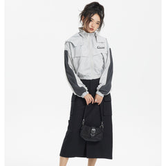 Unisex Jacket Retro Hooded Jacket Top Sports Zipper Coat