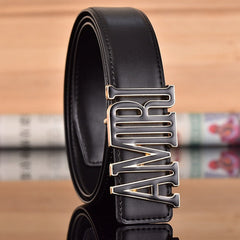 Amiri Belt Black plain texture
