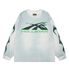 Hellstar Long Sleeve Shirts Hip-hop loose oversize