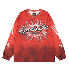 Hellstar Long Sleeve Shirts Hip-hop loose oversize
