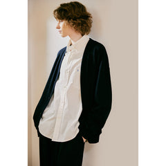 Unisex Jacket Vintage Waffle Knitted Cardigan Men Loose Top Coat