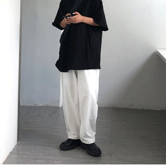 Men Jeans Oversize Loose Retro Casual Wide Leg Denim Pants