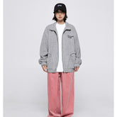 Unisex Jacket Vintage Stand Collar Jacket Baggy Coat