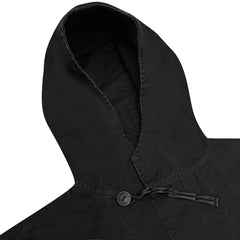 Unisex Jacket Retro Loose Heavy Washed Overalls Hooded Jacket