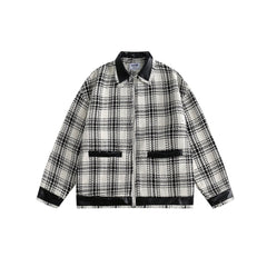 Unisex Jacket Vintage Plaid Jacket