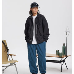 Unisex Jacket Large Pocket Loose Jacket Men and Women Spring and Autumn Coat