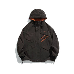 Unisex Jacket Vintage Casual Hooded Jacket Coat for Men and Women Loose Jacket