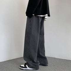 Men Jeans Baggy Straight Trousers Casual Trousers