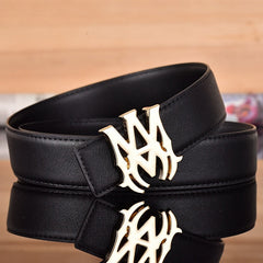 Amiri Belt Black linen leather texture