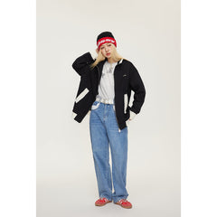 Unisex Jacket Vintage Loose Lapel Jacket for Men and Women Spring and Autumn Coat