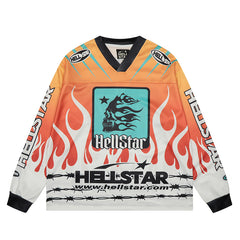 Hellstar Long Sleeve Shirts Hip-hop loose oversize