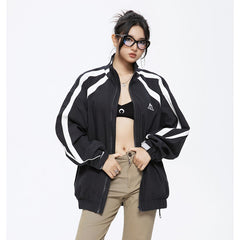 Unisex Jacket Spring and Autumn Coat Men's and Women's Loose Lapel Vintage Sports Jacket