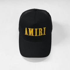Amiri Hat Peaked Cap Sunshade Beach Casual Hat Adjustable Metal Lock Baseball Cap