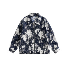 Unisex Jacket Vintage Jacket for Men and Women Couple Turn-down Collar Coat