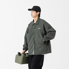 Unisex Jacket Loose Lapels Coach Jacket Men's Cargo Coat
