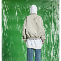 Unisex Jacket Vintage Baseball Jacket Loose Flight Jacket