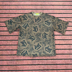 Street T Shirts Washed Old Oversize Hip Hop Skateboard Anime Print Short Sleeve