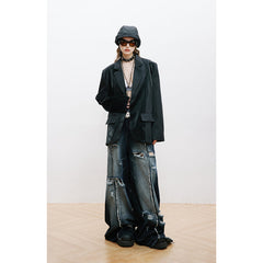 Unisex Jacket Python Stitching Personalized Suit Jacket