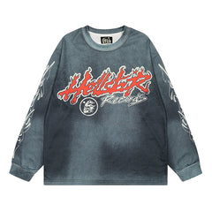 Hellstar Long Sleeve Shirts Hip-hop loose oversize