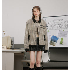 Unisex Jacket Retro Loose Lapels Couple Spring and Autumn Jacket