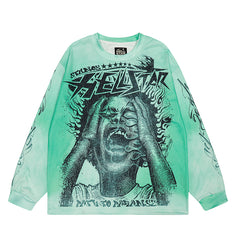 Hellstar Long Sleeve Shirts Hip-hop loose oversize