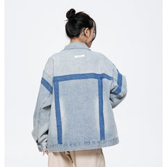 Unisex Jacket Retro Washed Loose Denim Jacket