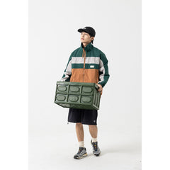 Unisex Jacket Vintage Loose Multicolor Stand Collar Jacket