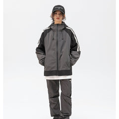 Unisex Jacket Vintage Color Matching Shell Jacket Jacket