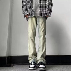 Men Jeans Spring and Autumn Retro Straight-Leg Pants Casual Trousers