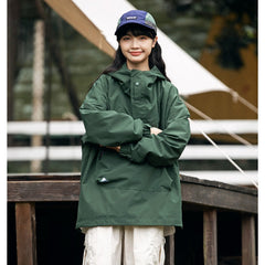 Unisex Jacket Shell Jacket Casual Hooded Coat Loose Windproof Jacket