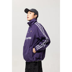 Unisex Jacket Retro Sports Casual Stand Collar Coat Men's and Women's Same Loose Autumn Jacket