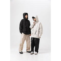 Unisex Jacket Vintage Sports Jacket for Men and Women Same Style Shell Jacket Loose Hooded Coat