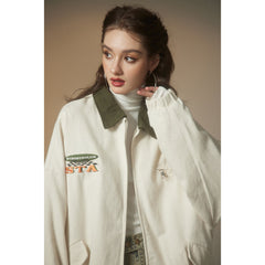 Unisex Jacket Vintage Overalls Jacket Men's and Women's Casual Loose Detroit Jacket