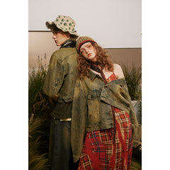 Unisex Jacket Denim Coat Vintage Coat